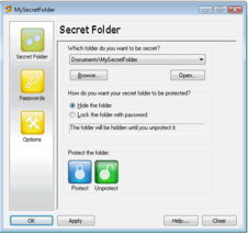 MySecretFolder界面預覽 簡潔高效的隱私加密軟件